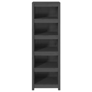 Bokhylla grå 50x35x154 cm massiv furu