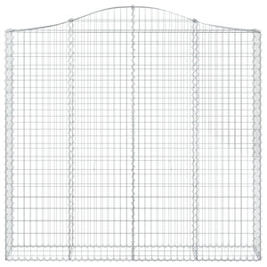 Gabioner bågformade 8 st 200x30x180/200 cm galvaniserat järn