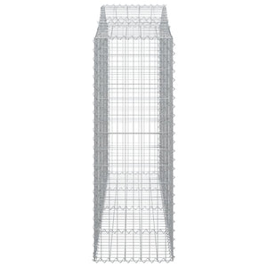 Gabioner bågformade 3 st 200x50x140/160 cm galvaniserat järn