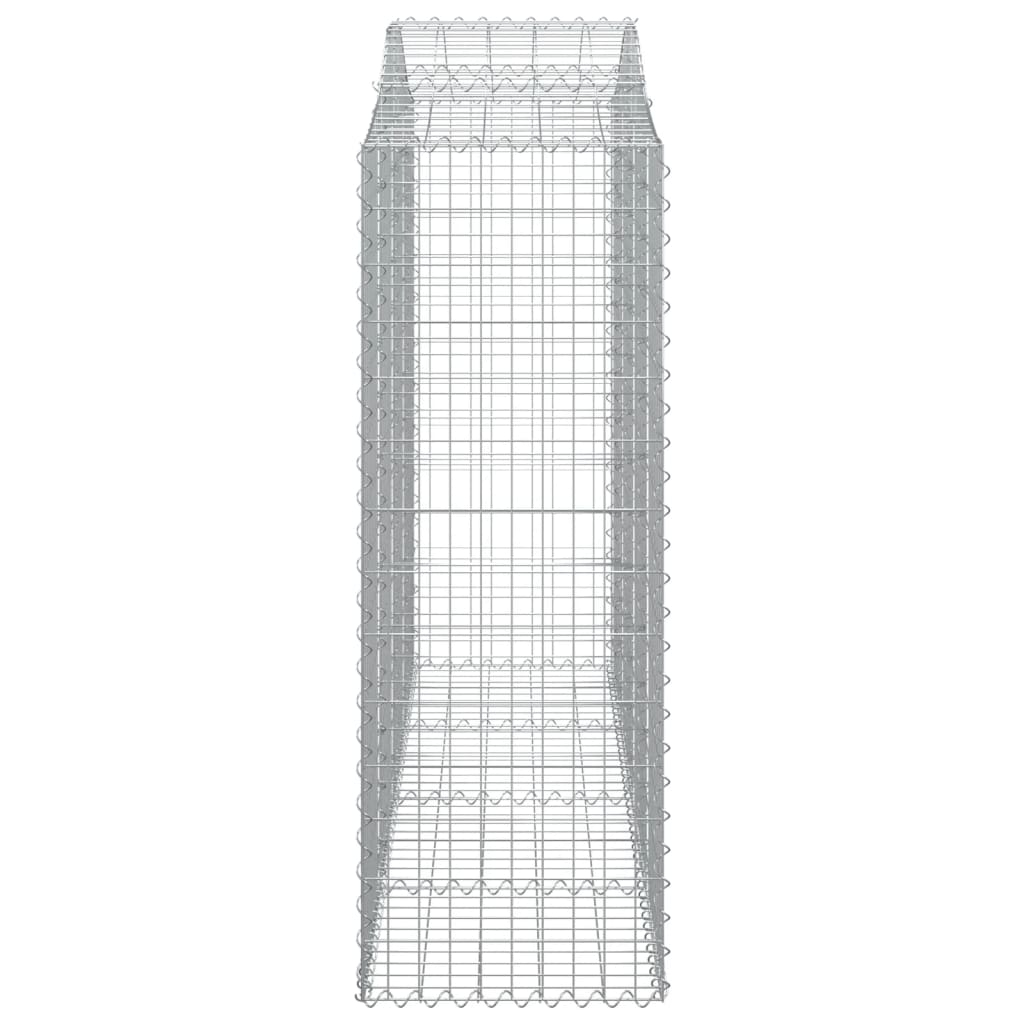 Gabioner bågformade 20 st 200x50x140/160 cm galvaniserat järn