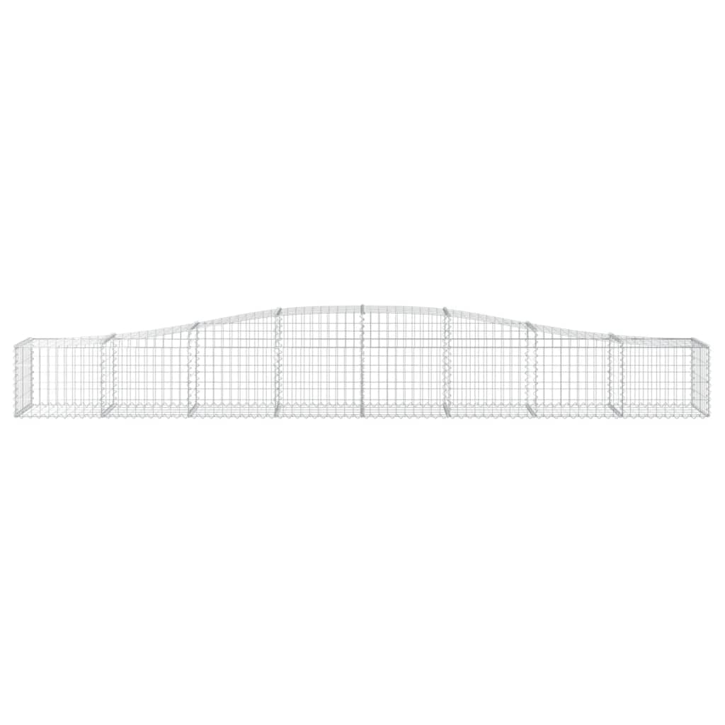 Gabioner bågformade 3 st 400x50x40/60 cm galvaniserat järn