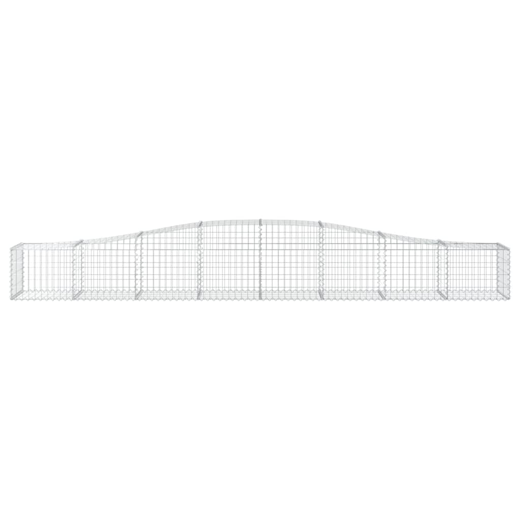 Gabioner bågformade 25 st 400x50x40/60 cm galvaniserat järn