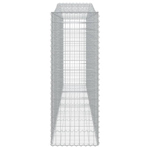 Gabioner bågformade 15 st 400x50x140/160 cm galvaniserat järn