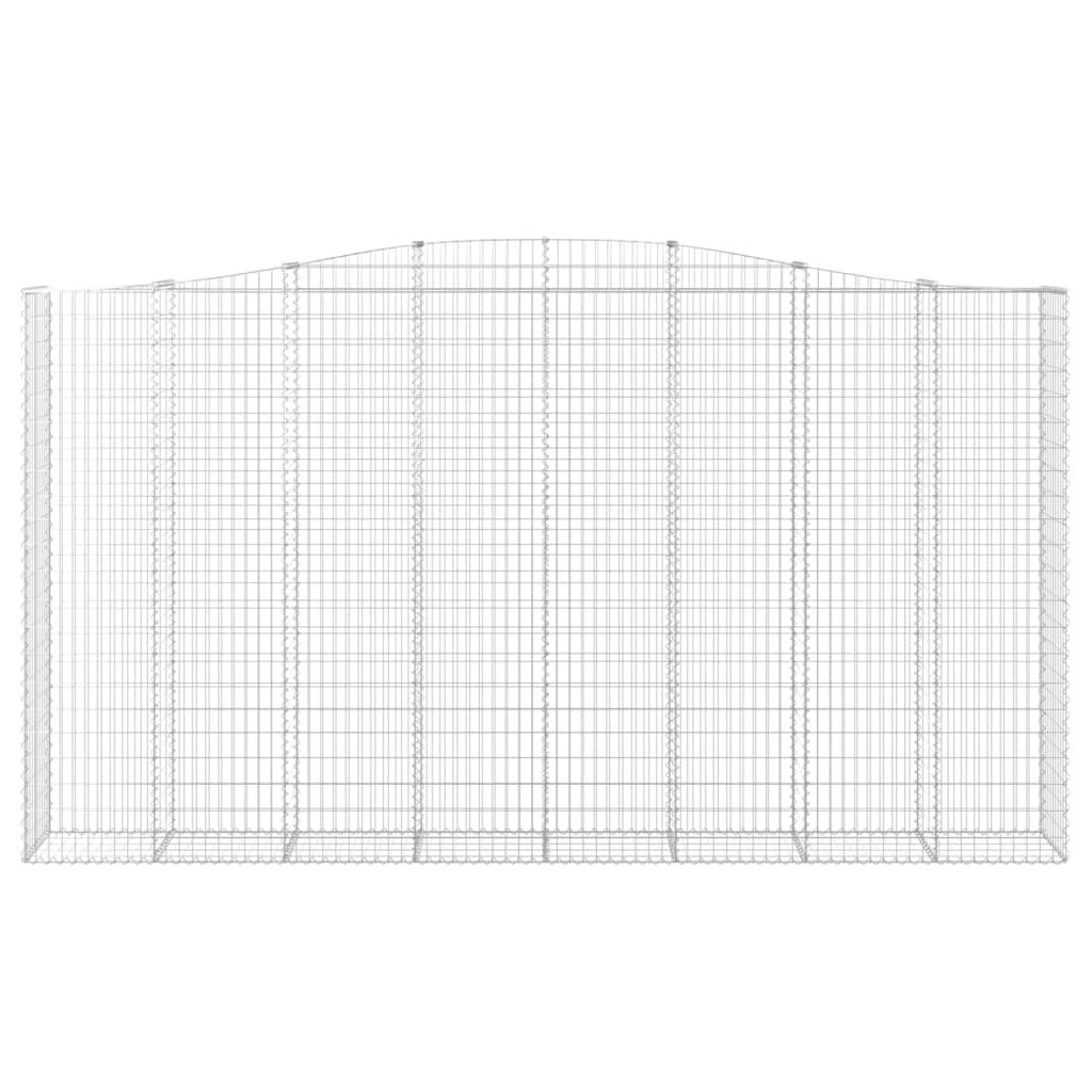 Gabioner bågformade 8 st 400x50x220/240 cm galvaniserat järn