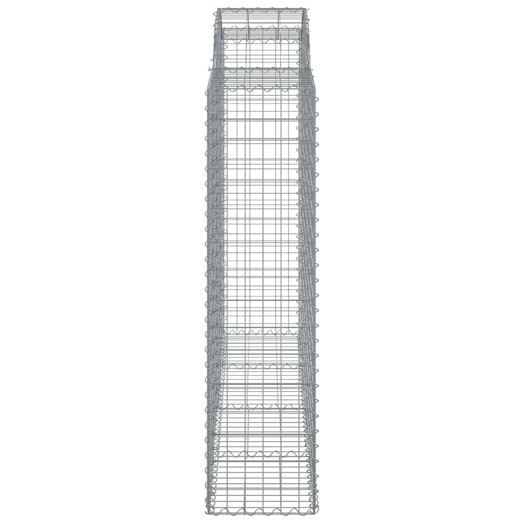 Gabioner bågformade 13 st 200x50x160/180 cm galvaniserat järn