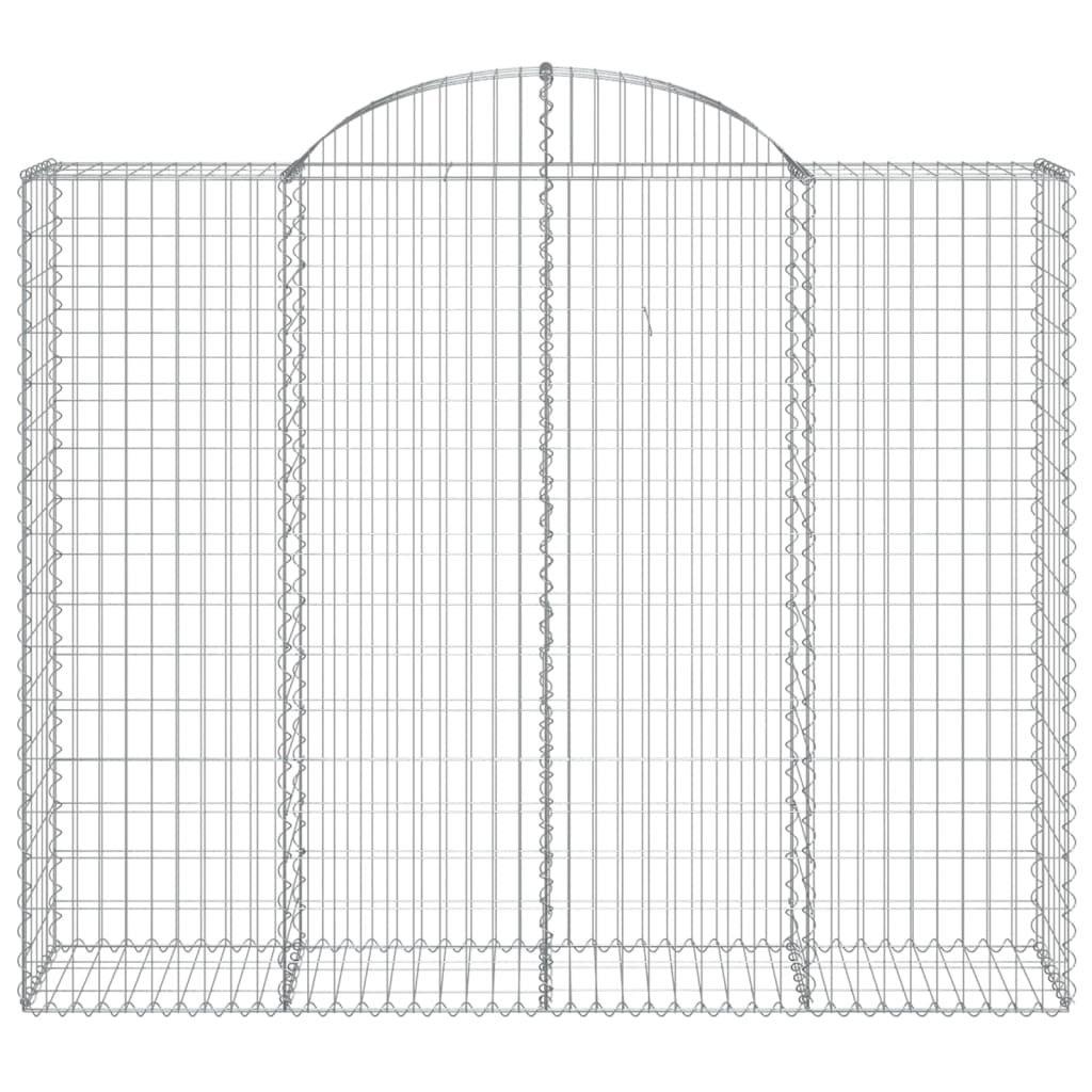 Gabioner bågformade 15 st 200x50x160/180 cm galvaniserat järn