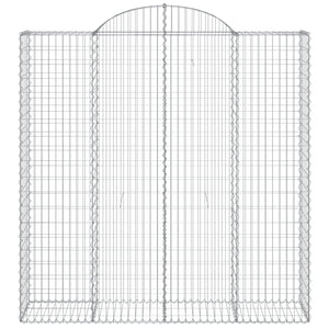 Gabioner bågformade 8 st 200x50x200/220 cm galvaniserat järn