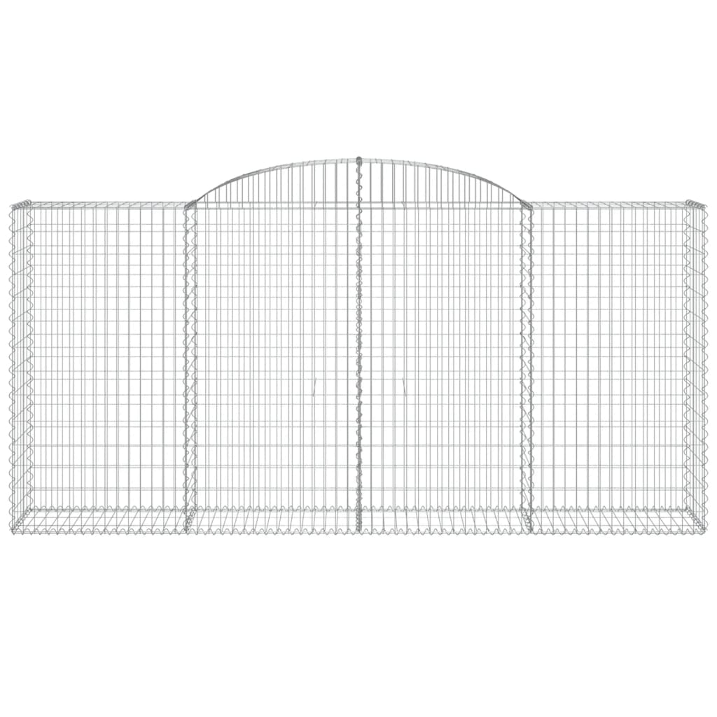 Gabioner bågformade 11 st 300x50x140/160 cm galvaniserat järn