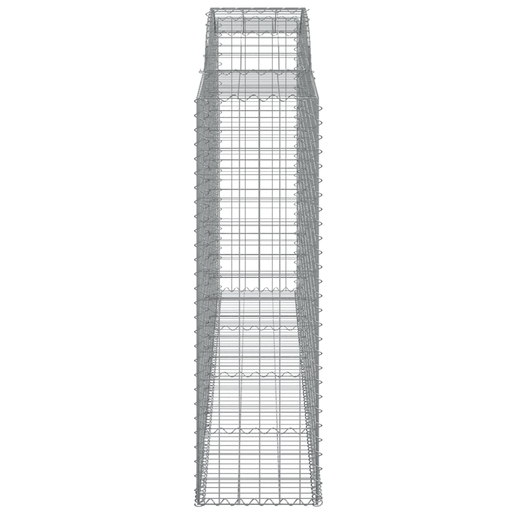 Gabioner bågformade 5 st 300x50x160/180 cm galvaniserat järn