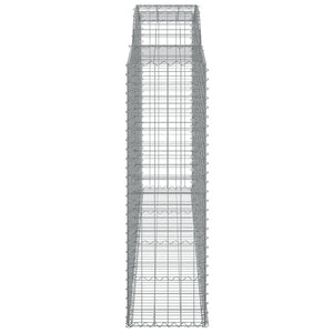 Gabioner bågformade 5 st 300x50x160/180 cm galvaniserat järn