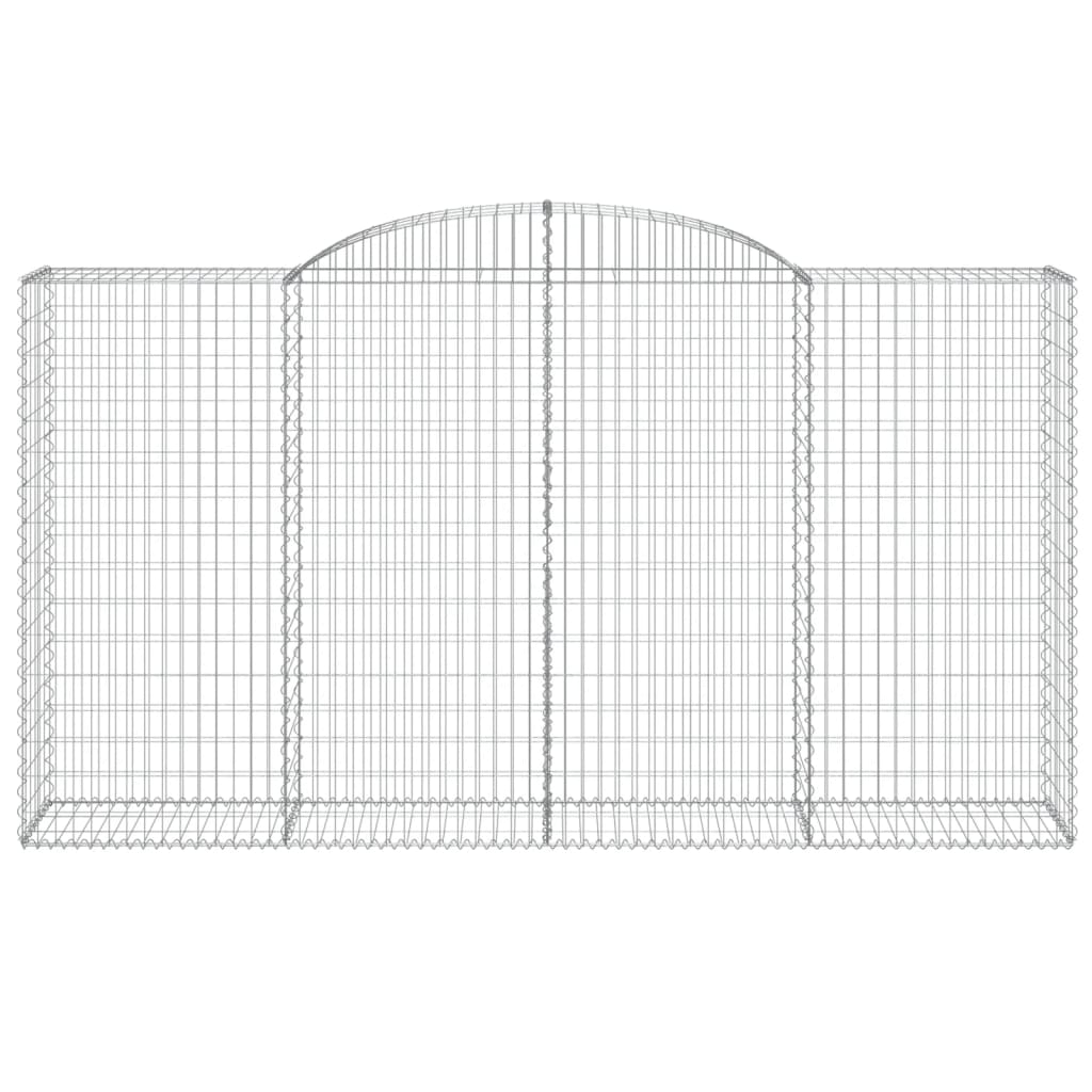 Gabioner bågformade 8 st 300x50x160/180 cm galvaniserat järn