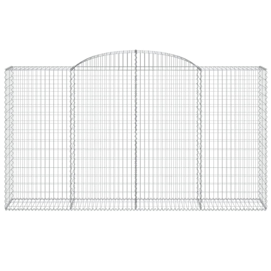 Gabioner bågformade 15 st 300x50x160/180 cm galvaniserat järn