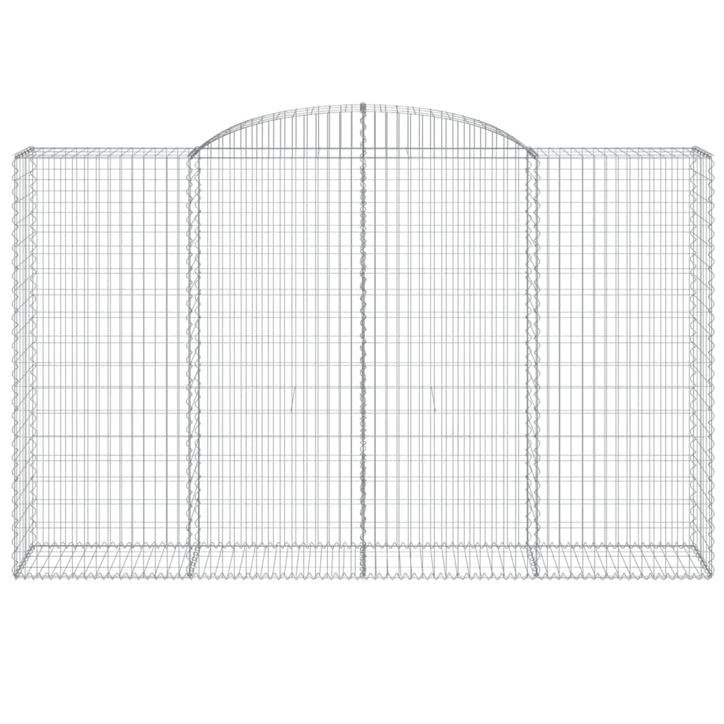 Gabioner bågformade 15 st 300x50x180/200 cm galvaniserat järn