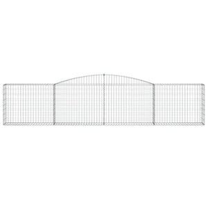 Gabioner bågformade 20 st 400x30x80/100 cm galvaniserat järn