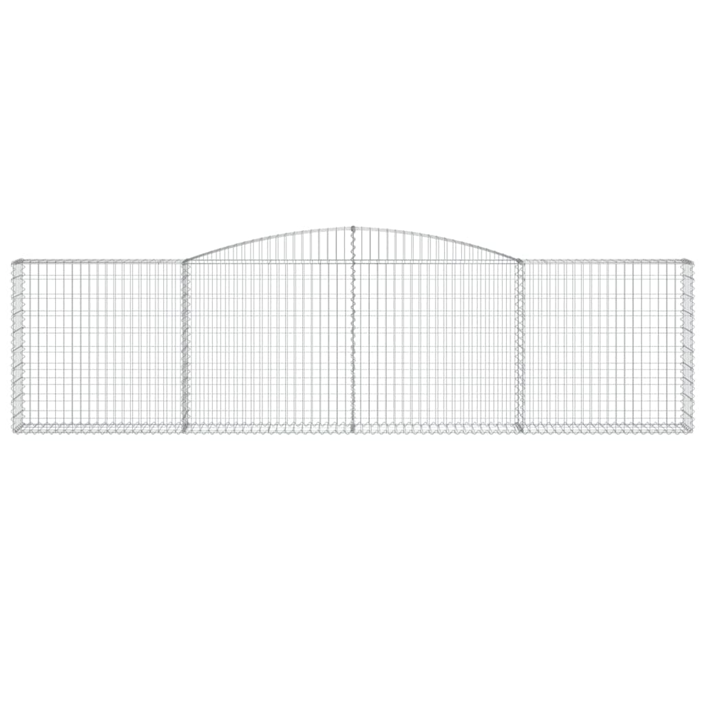 Gabioner bågformade 10 st 400x30x100/120 cm galvaniserat järn