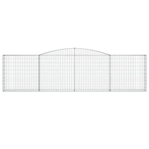 Gabioner bågformade 10 st 400x30x100/120 cm galvaniserat järn
