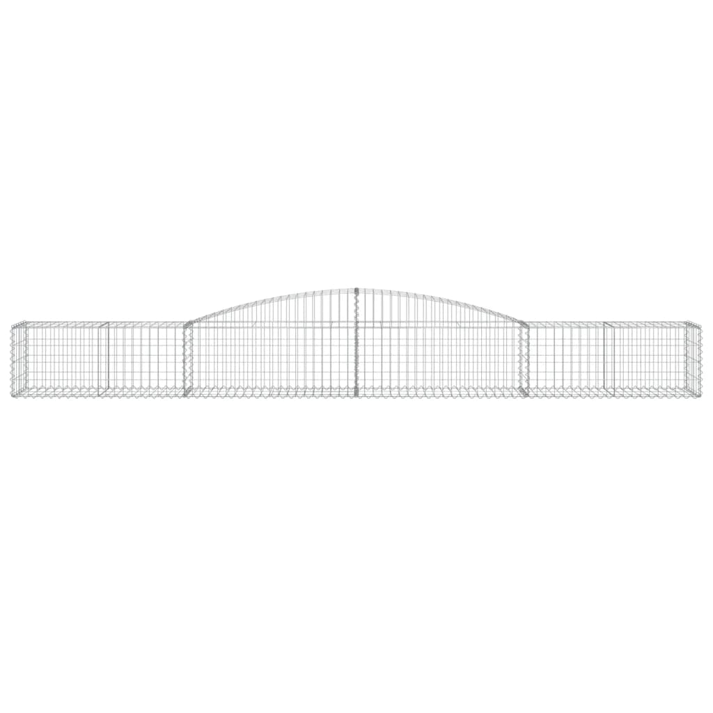 Gabioner bågformade 10 st 400x50x40/60 cm galvaniserat järn