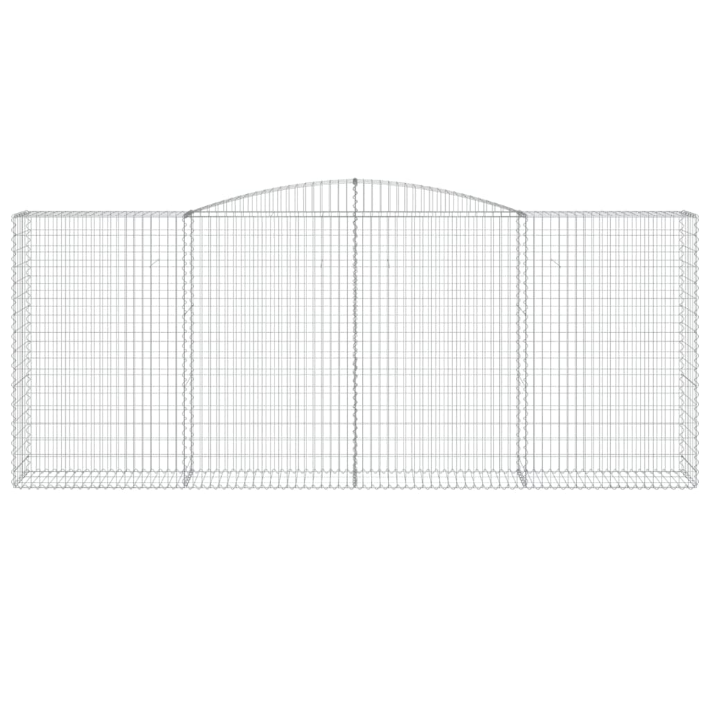 Gabion bågformad 3 st 400x50x160/180 cm galvaniserat järn