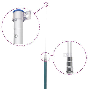 Tysklands flagga och flaggstång 5,55 m aluminium