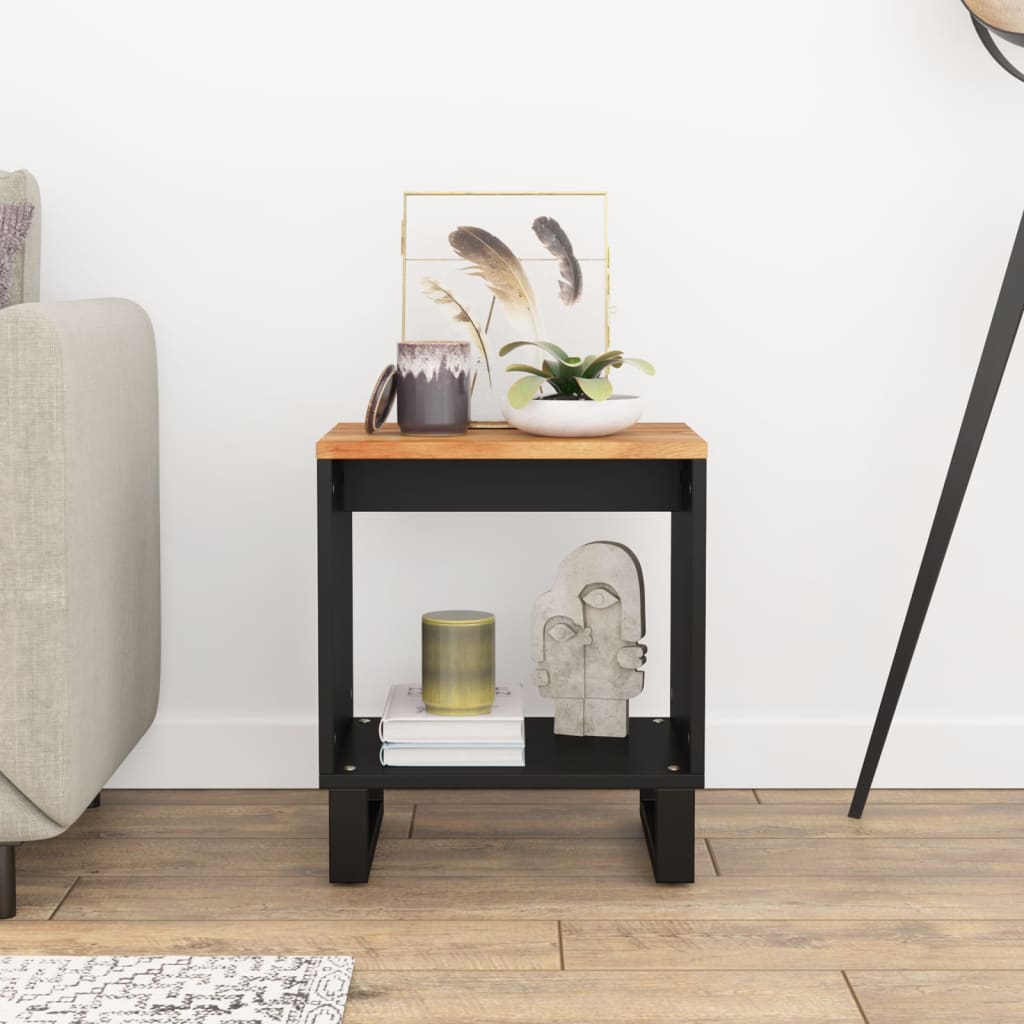 Soffbord 40x31x46 cm massivt akaciaträ och konstruerat trä