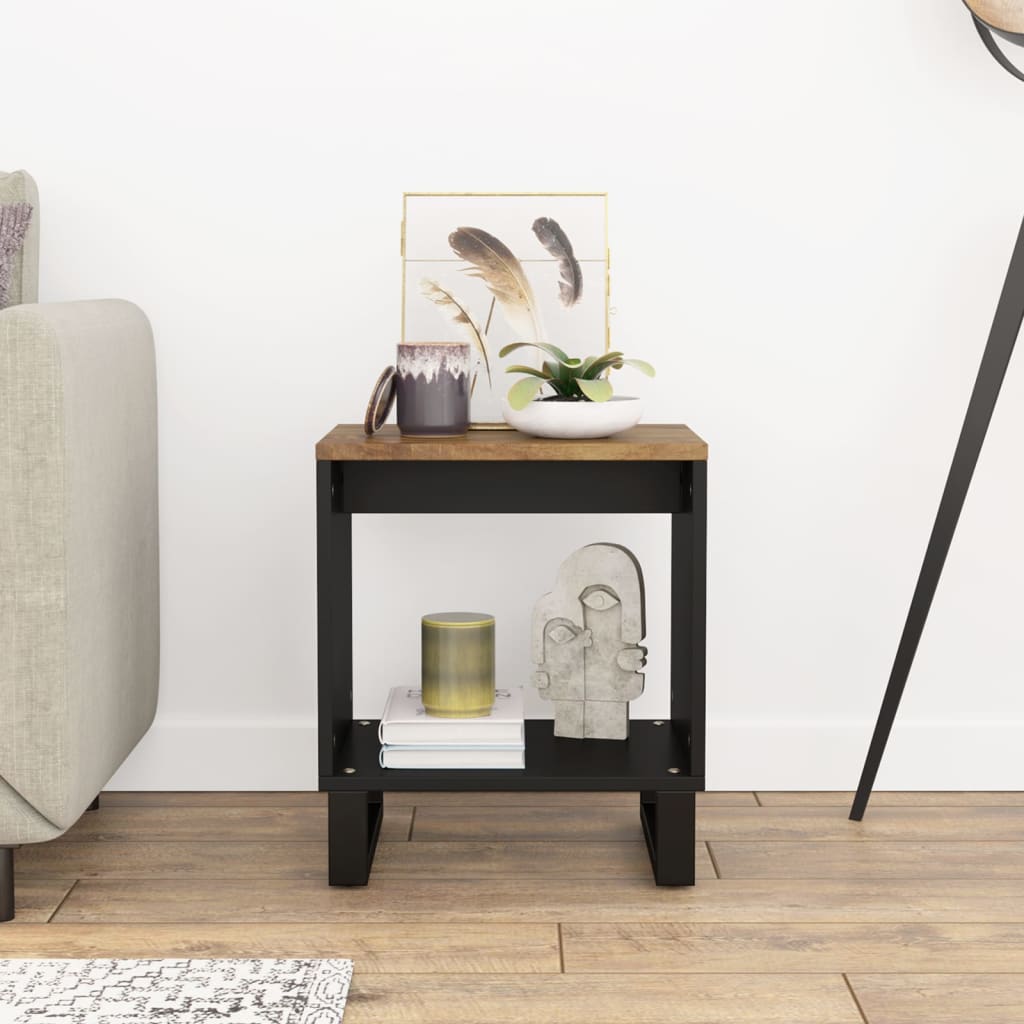 Soffbord 40x31x46 cm massivt mangoträ och konstruerat trä