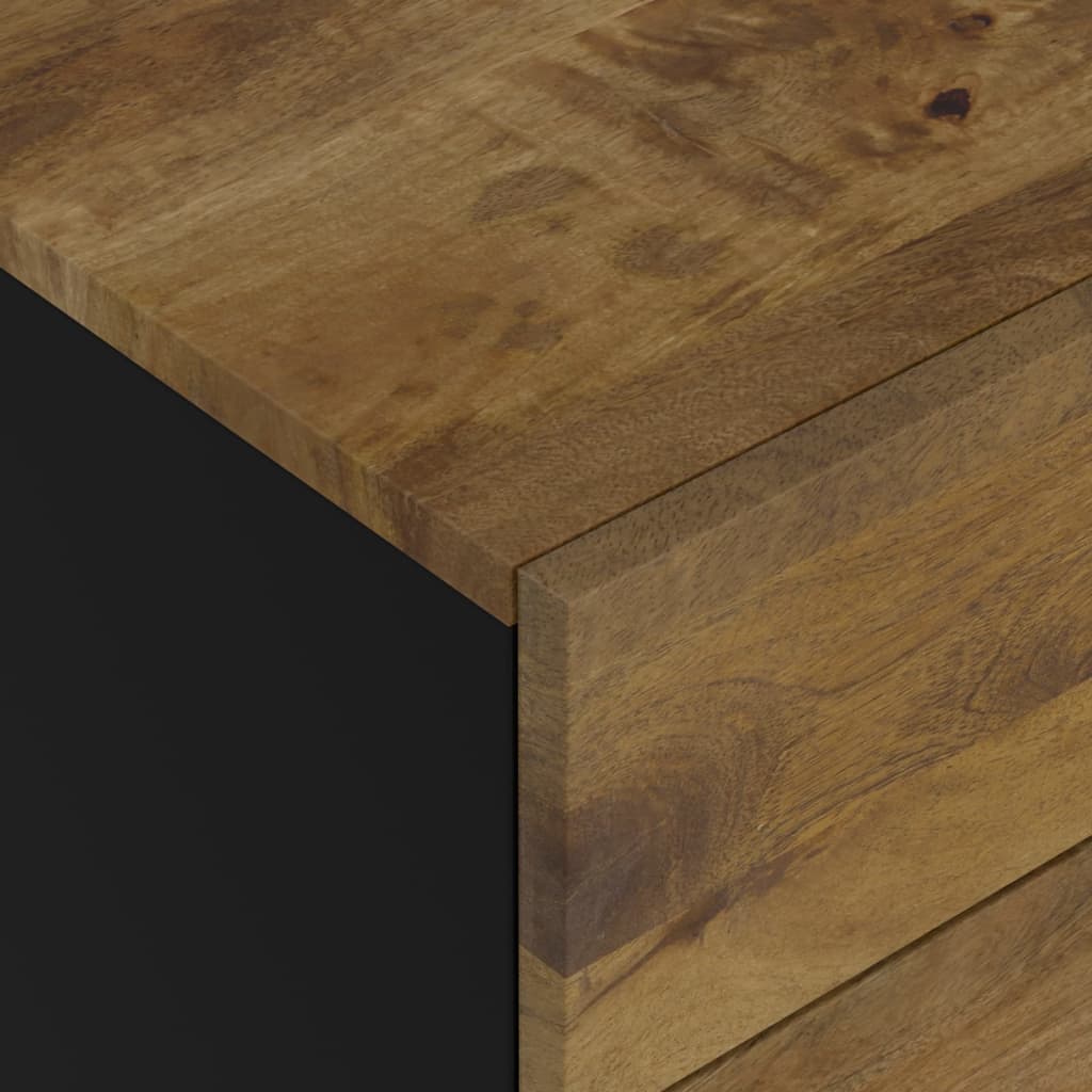 Sängbord 50x33x60 cm massivt mangoträ och konstruerat trä