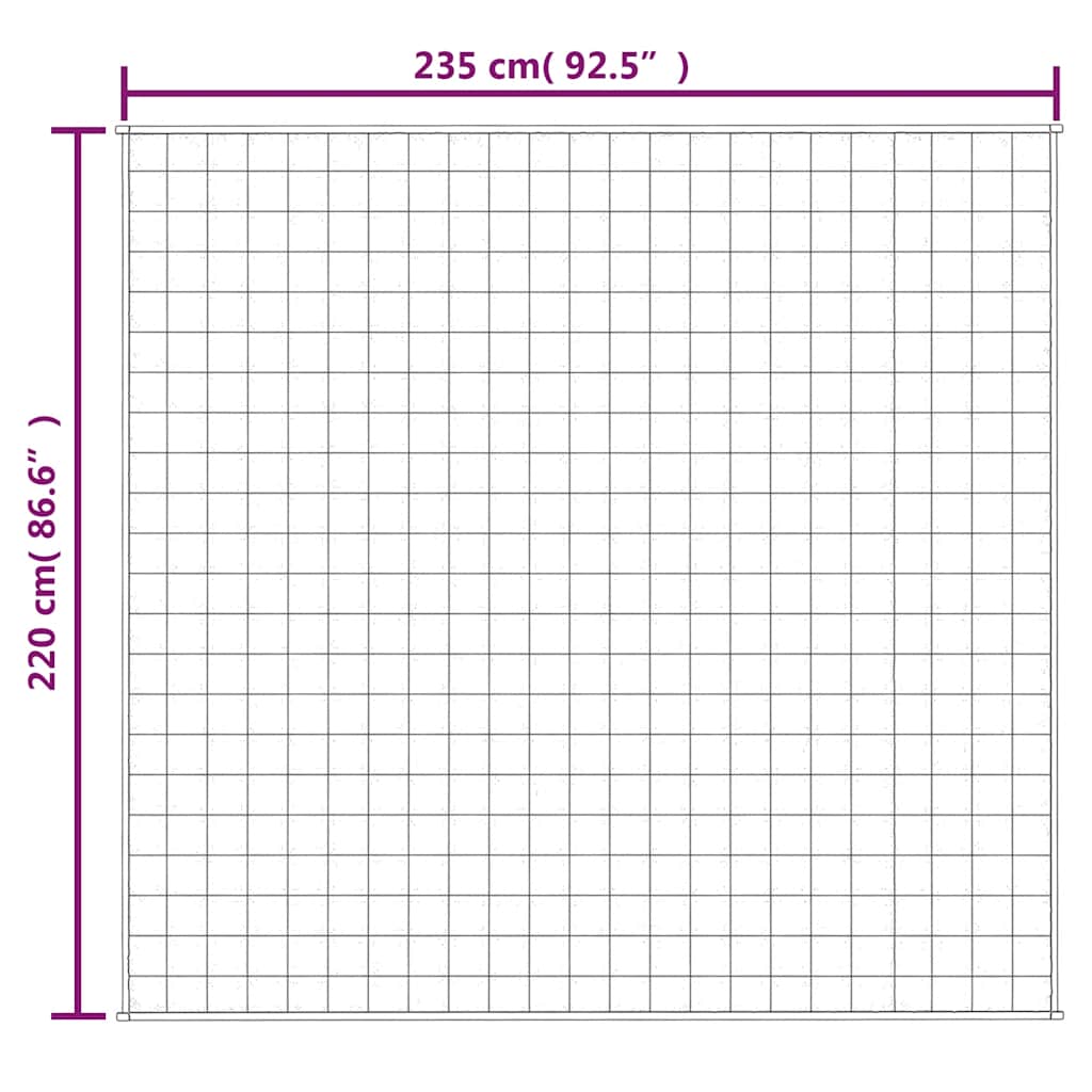 Tyngdtäcke gräddvit 220x235 cm 15 kg tyg