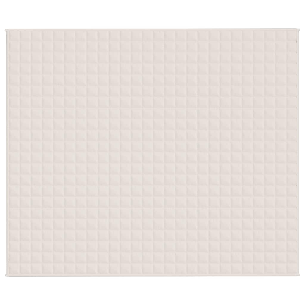 Tyngdtäcke gräddvit 220x260 cm 15 kg tyg