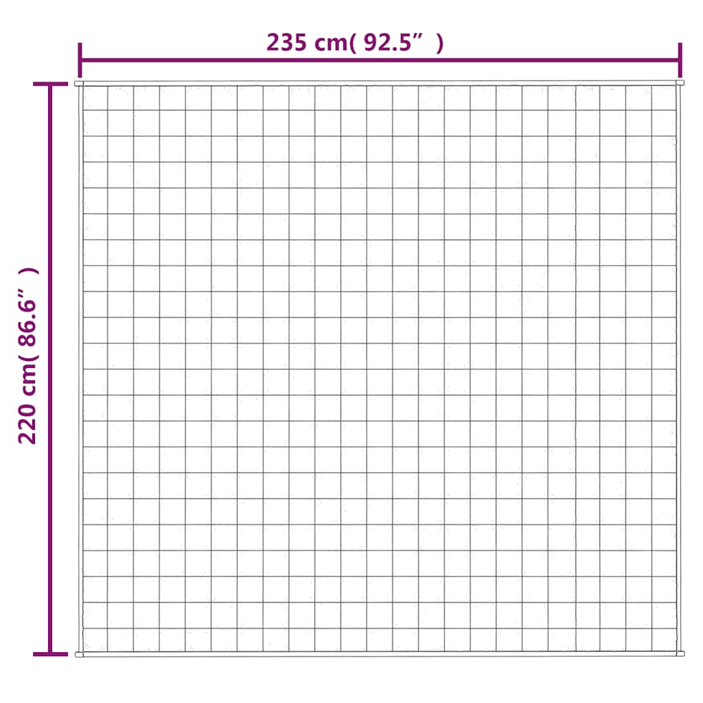 Tyngdtäcke blå 220x235 cm 15 kg tyg