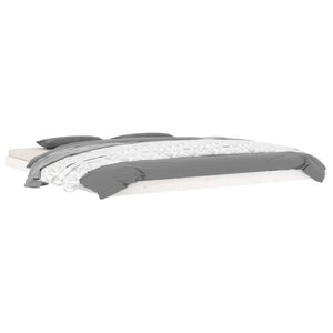 Sängram 180x200 cm massiv furu vit