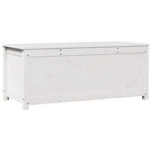 Förvaringslåda vit 110x50x45,5 cm massiv furu