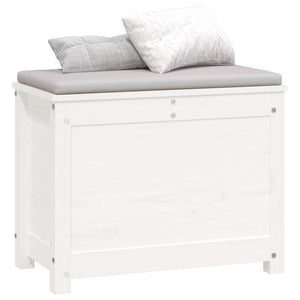 Förvaringslåda vit 60x32x45,5 cm massiv furu