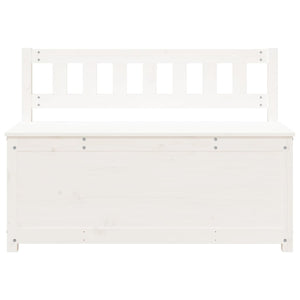 Bänk vit 110x41x76,5 cm massiv furu