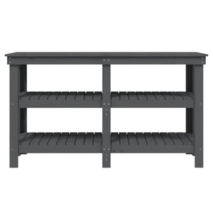 Arbetsbänk grå 142,5x50x80 cm massiv furu