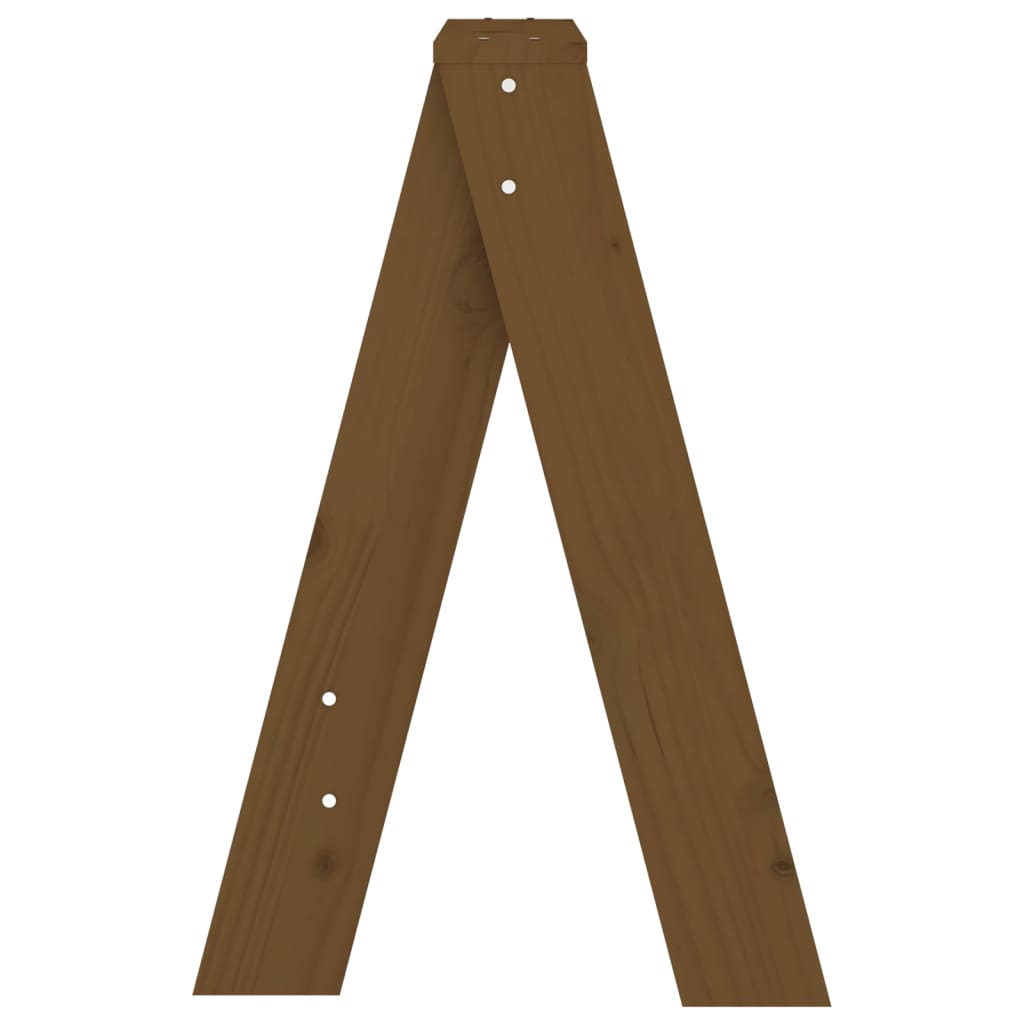 Pallar 2 st honungsbrun 40x40x60 cm massiv furu