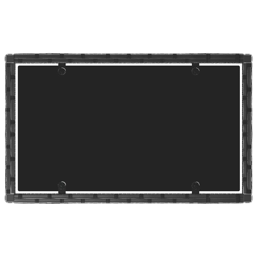 Loungegrupp för trädgården med dynor 4 delar svart konstrotting