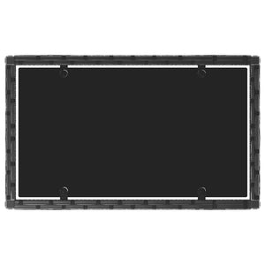 Loungegrupp för trädgården med dynor 4 delar svart konstrotting