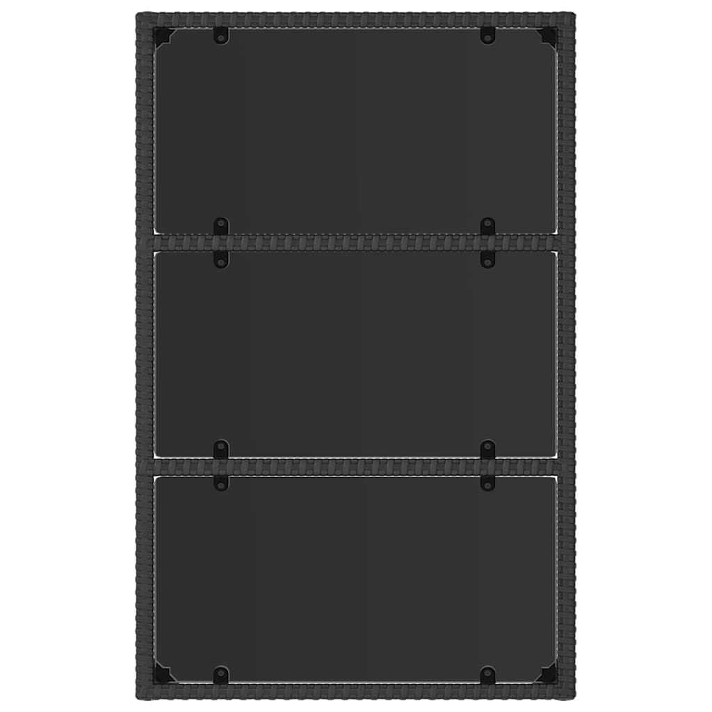 Loungegrupp för trädgården med dynor 4 delar svart konstrotting