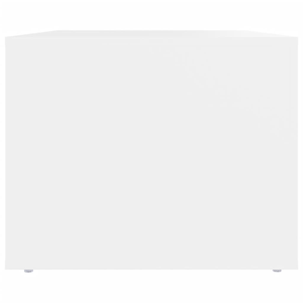 Soffbord vit 80x50x40 cm konstruerat trä