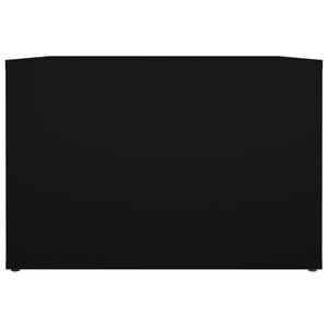 Sängbord svart 57x55x36 cm konstruerat trä