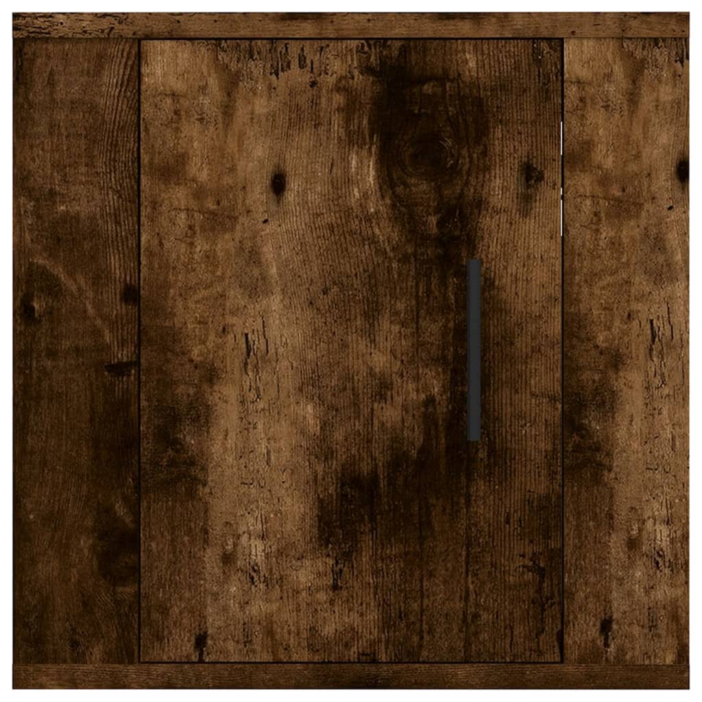 Väggmonterad tv-bänk rökfärgad ek 40x34,5x40 cm