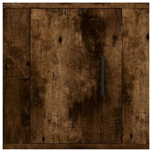 Väggmonterad tv-bänk rökfärgad ek 40x34,5x40 cm