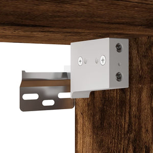 Väggmonterad tv-bänk rökfärgad ek 40x34,5x40 cm