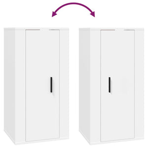 Väggmonterad tv-bänk vit 40x34,5x80cm