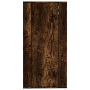 Väggmonterad tv-bänk rökfärgad ek 40x34,5x80 cm