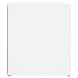 Tv-bänk vit 100x31,5x35 cm konstruerat trä