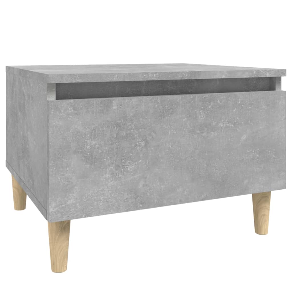 Sidobord betonggrå 50x46x35 cm konstruerat trä