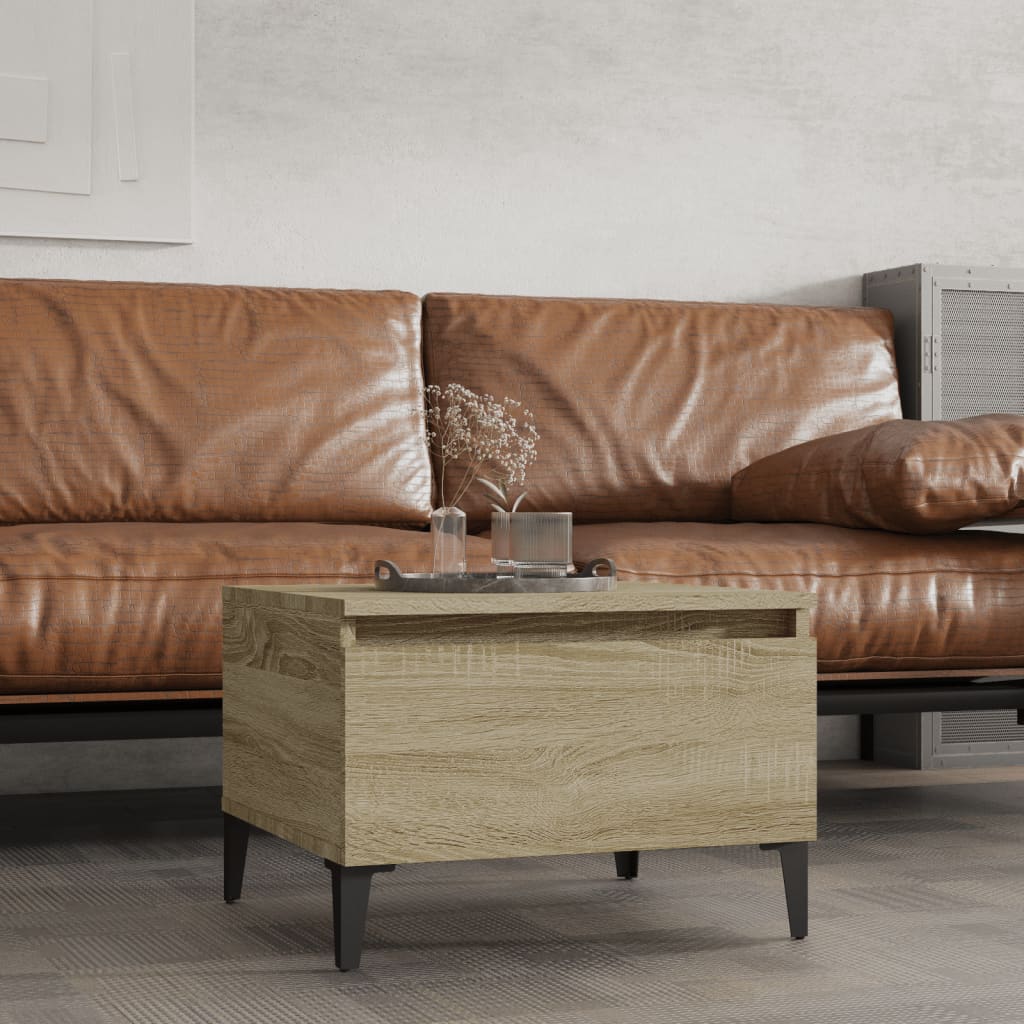 Sidobord sonoma-ek 50x46x35 cm konstruerat trä