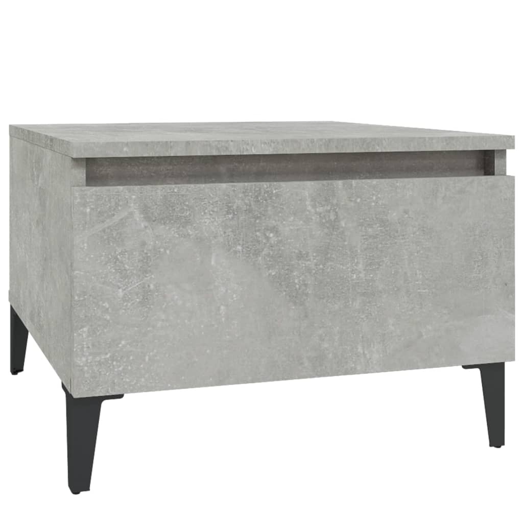 Sidobord betonggrå 50x46x35 cm konstruerat trä