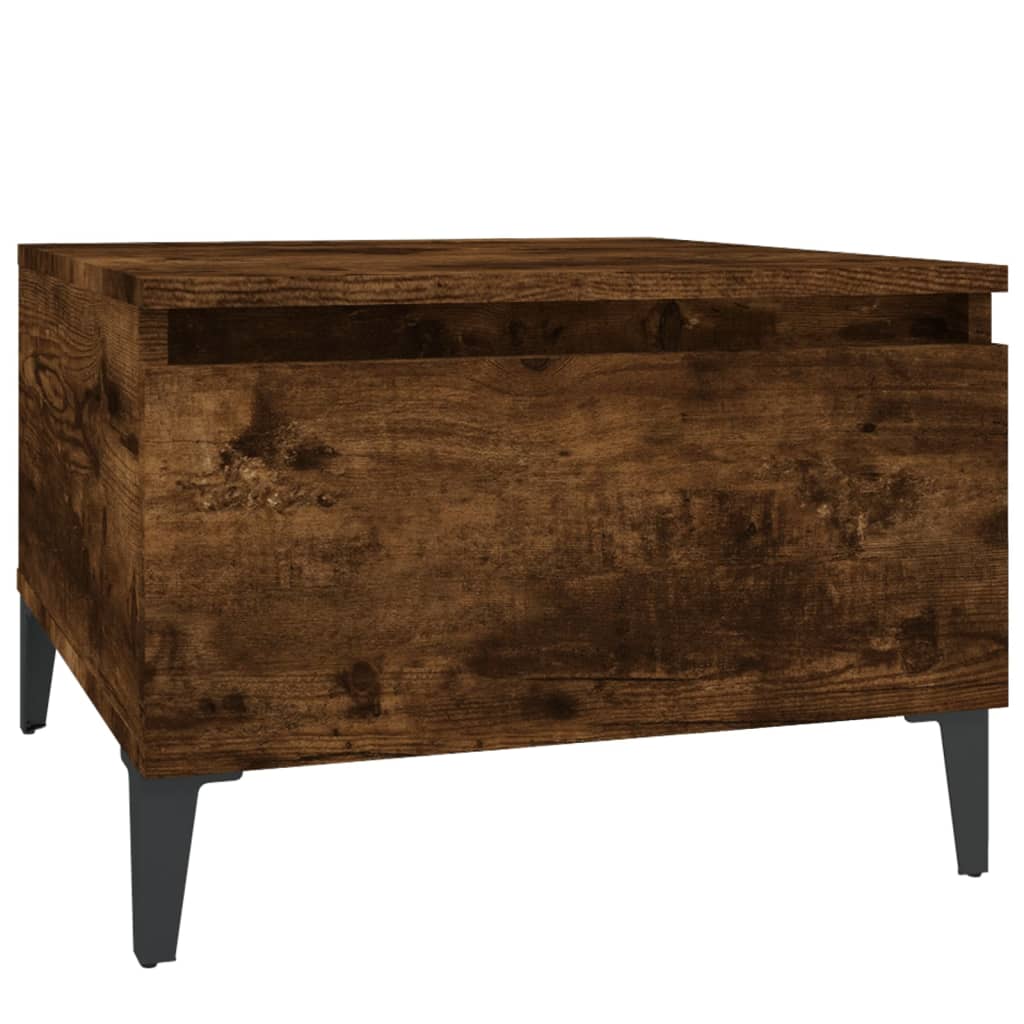 Soffbord rökfärgad ek 50x46x35 cm konstruerat trä